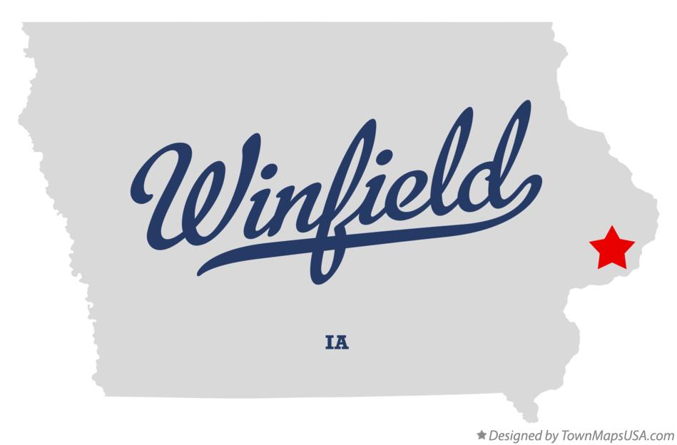 Map of Winfield Iowa IA