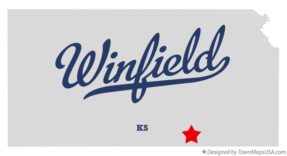 Map of Winfield Kansas KS