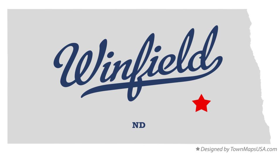 Map of Winfield North Dakota ND