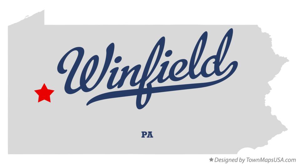 Map of Winfield Pennsylvania PA