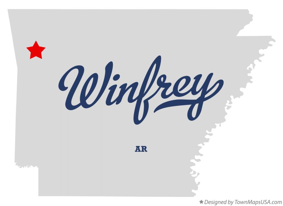 Map of Winfrey Arkansas AR