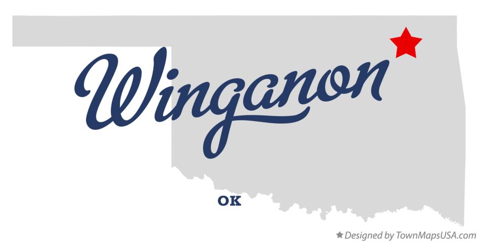 Map of Winganon Oklahoma OK