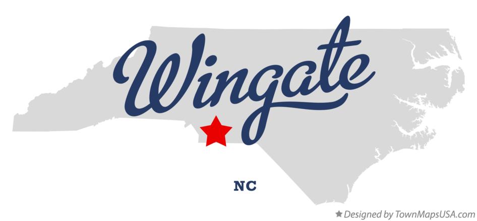 Map of Wingate North Carolina NC