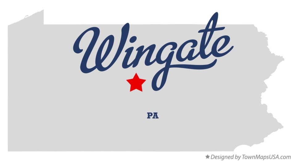 Map of Wingate Pennsylvania PA