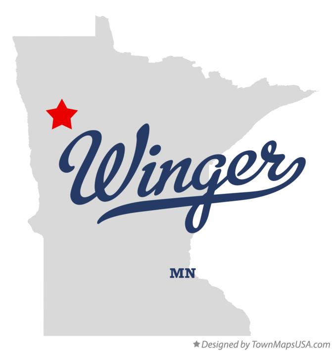 Map of Winger Minnesota MN