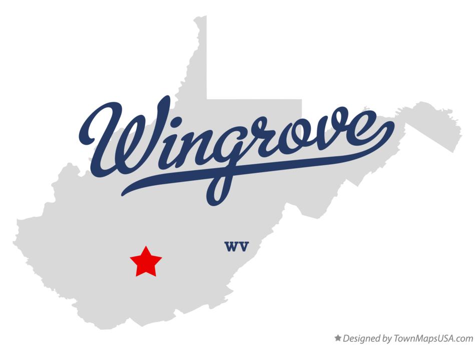 Map of Wingrove West Virginia WV