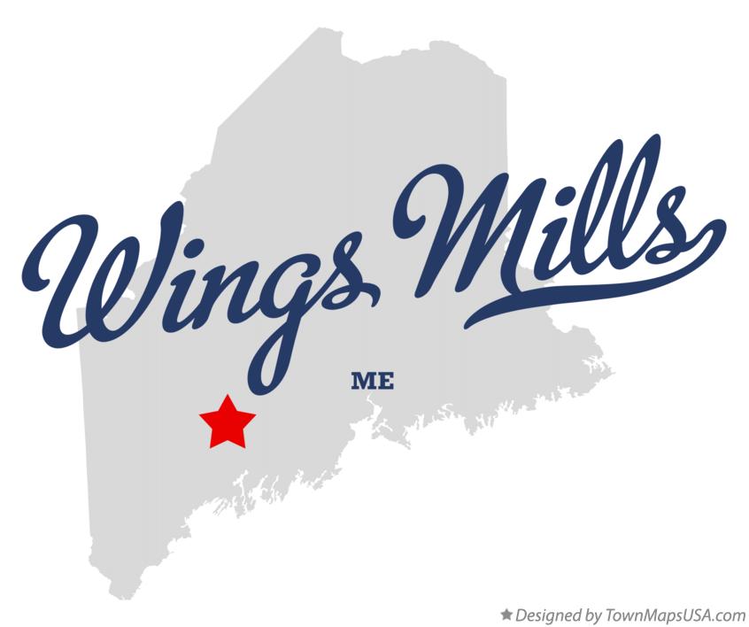 Map of Wings Mills Maine ME
