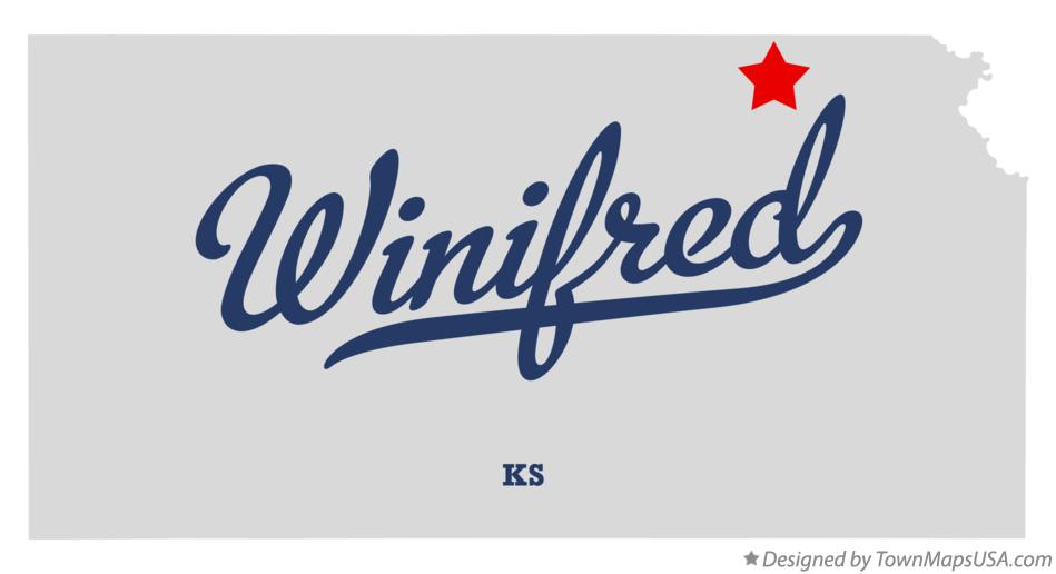 Map of Winifred Kansas KS