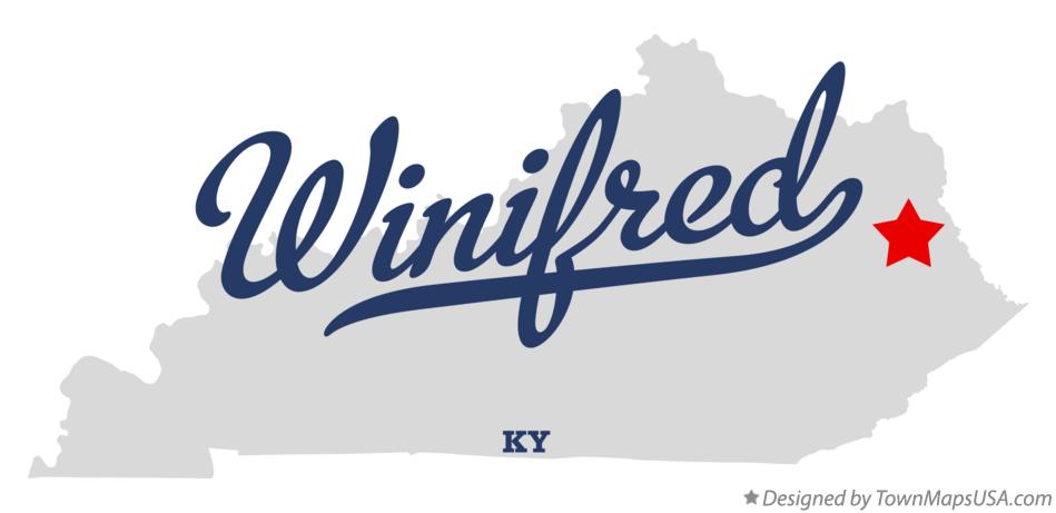 Map of Winifred Kentucky KY