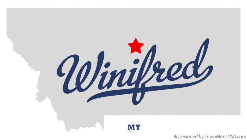 Map of Winifred Montana MT