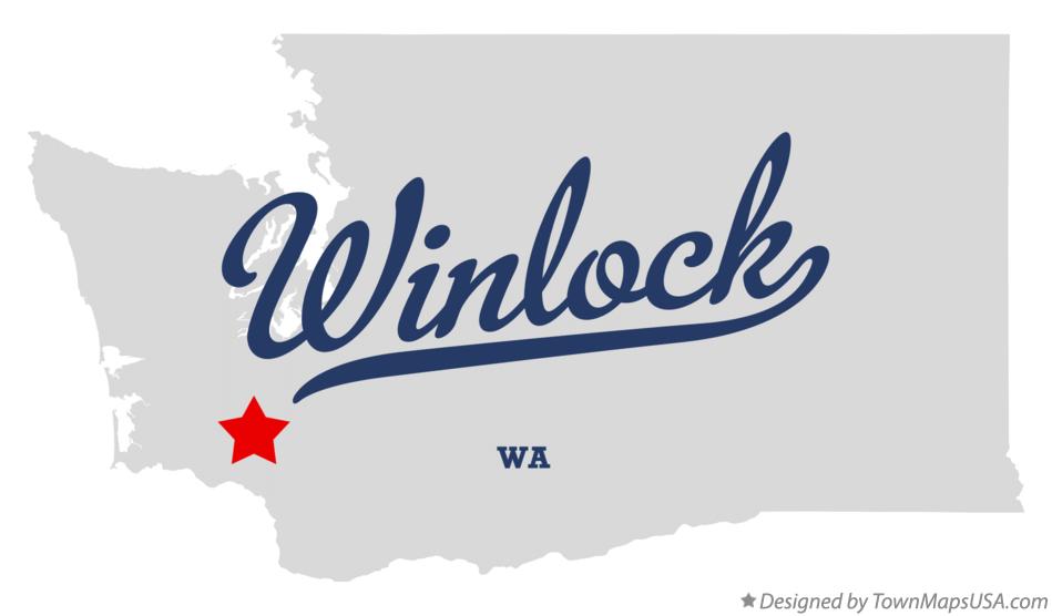 Map of Winlock Washington WA