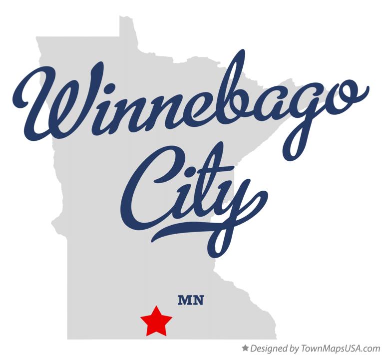 Map of Winnebago City Minnesota MN