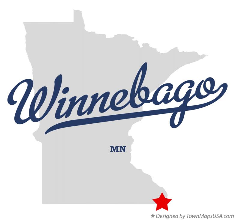 Map of Winnebago Minnesota MN