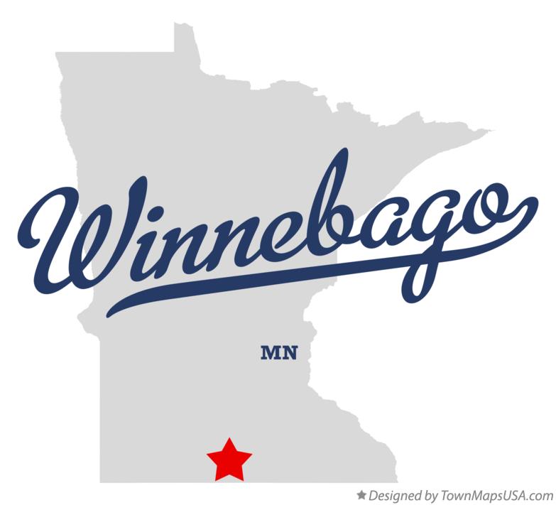 Map of Winnebago Minnesota MN