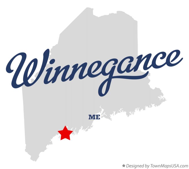 Map of Winnegance Maine ME