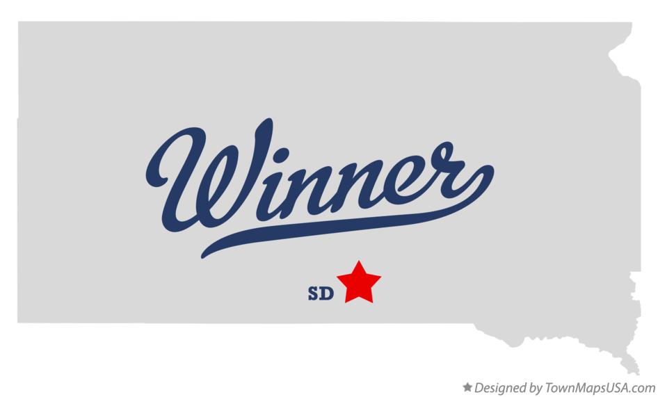 Map of Winner South Dakota SD
