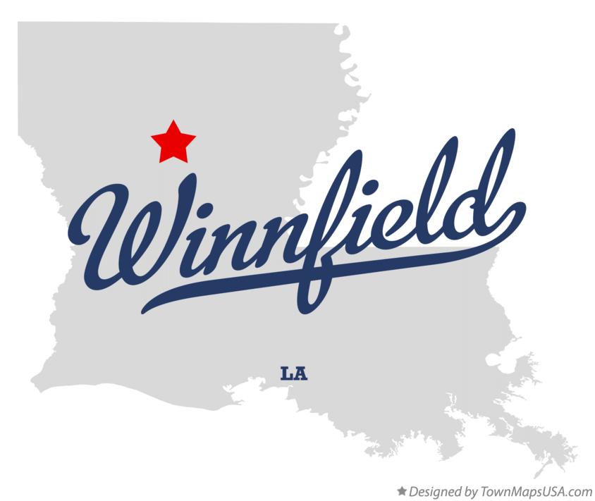 Map of Winnfield Louisiana LA