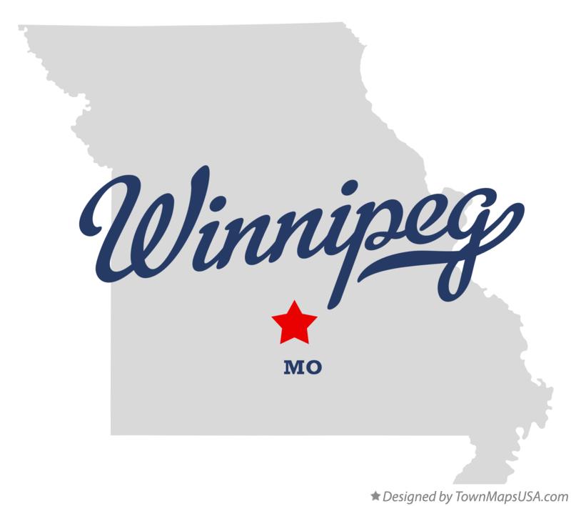 Map of Winnipeg Missouri MO