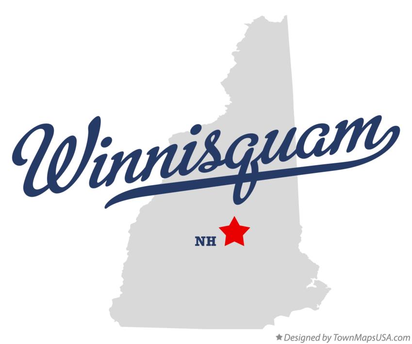 Map of Winnisquam New Hampshire NH