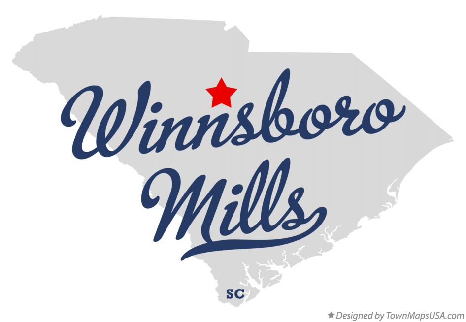 Map of Winnsboro Mills South Carolina SC