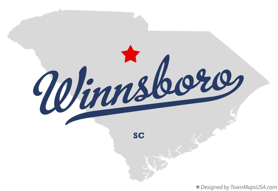 Map of Winnsboro South Carolina SC