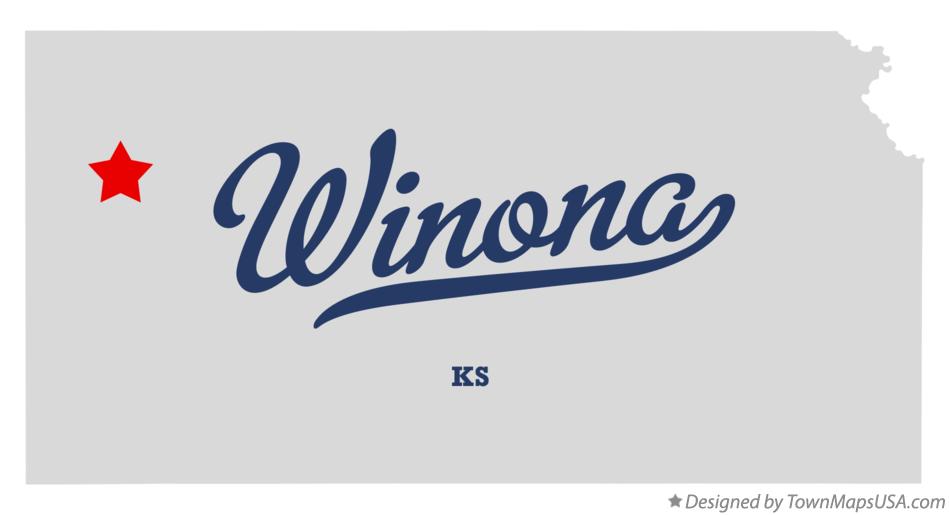 Map of Winona Kansas KS