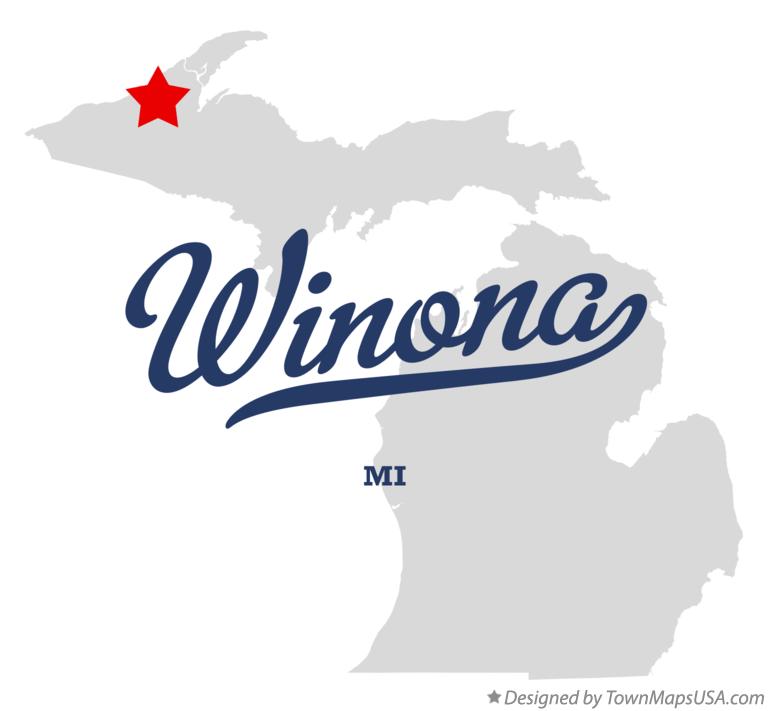 Map of Winona Michigan MI