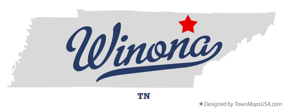Map of Winona Tennessee TN