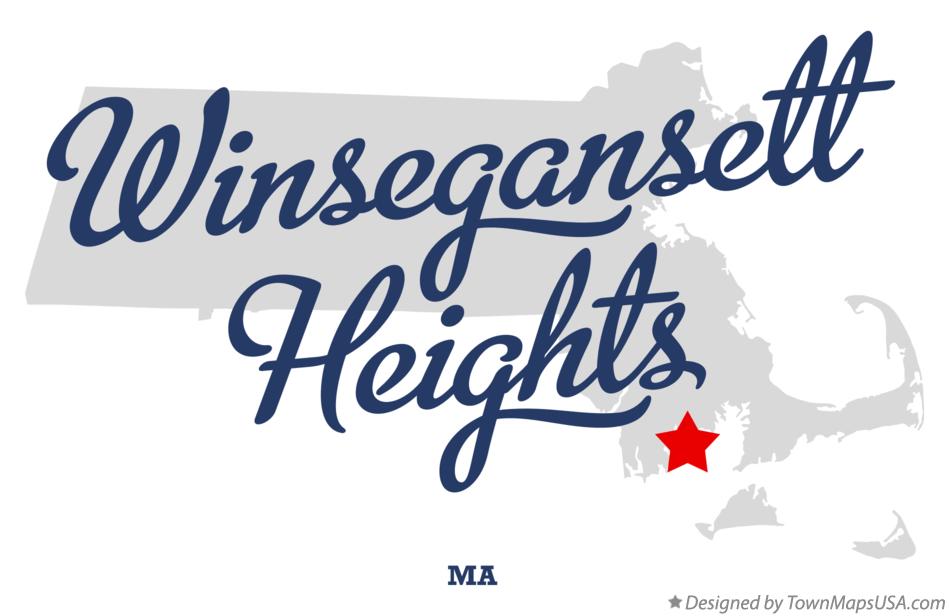Map of Winsegansett Heights Massachusetts MA