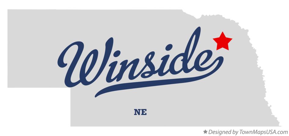 Map of Winside Nebraska NE