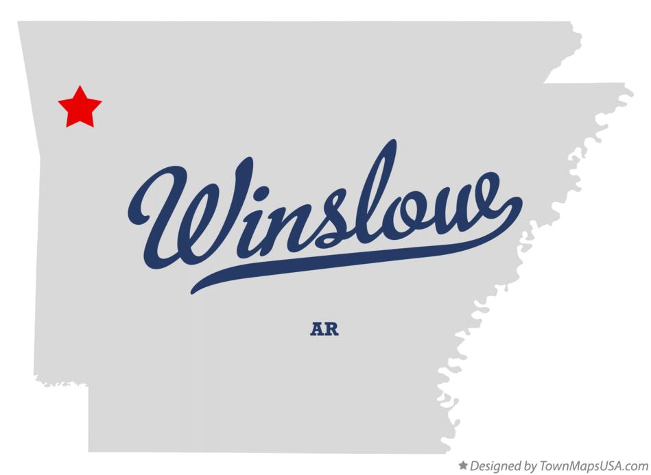 Map of Winslow Arkansas AR