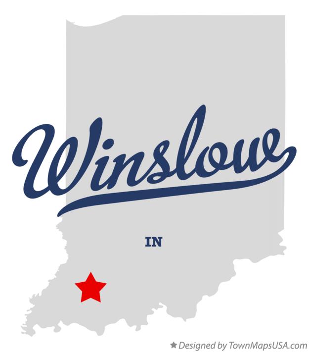 Map of Winslow Indiana IN