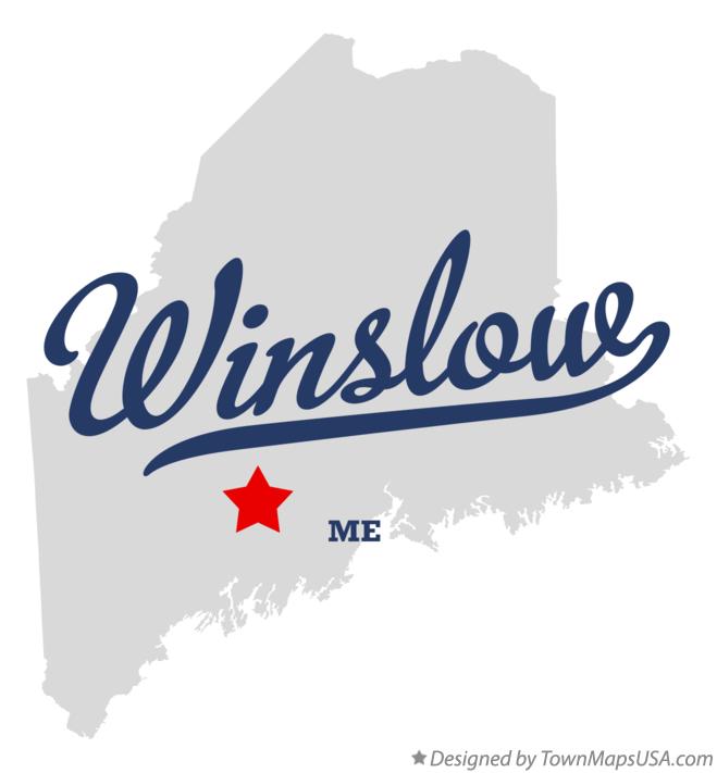 Map of Winslow Maine ME