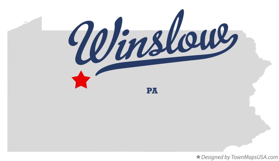Map of Winslow Pennsylvania PA
