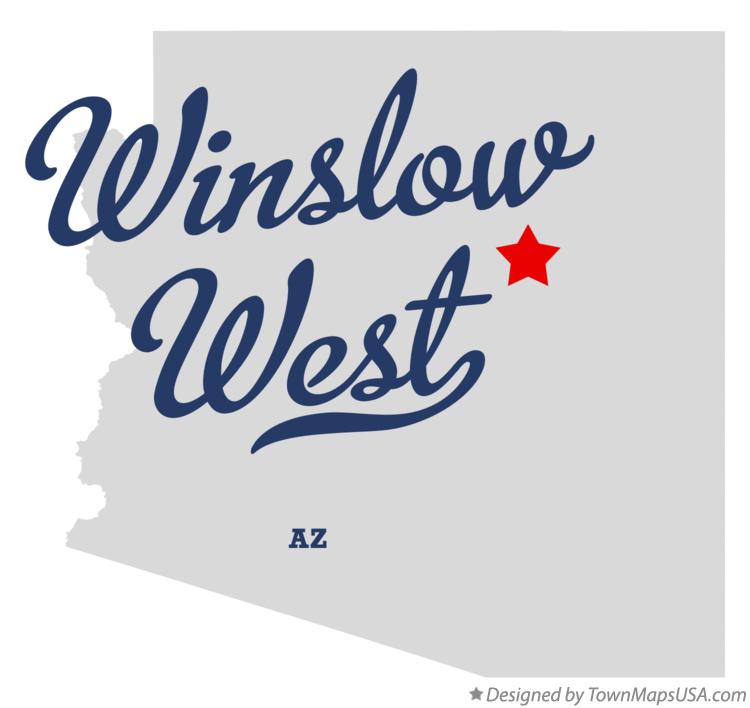 Map of Winslow West Arizona AZ