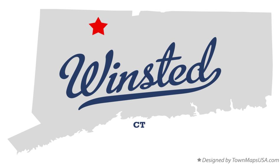 Map of Winsted Connecticut CT