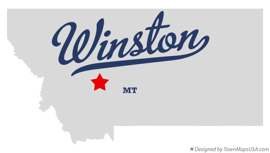 Map of Winston Montana MT
