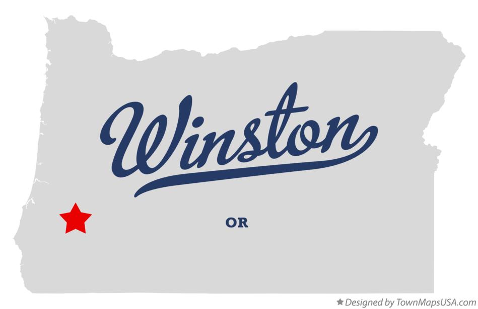 Map of Winston Oregon OR
