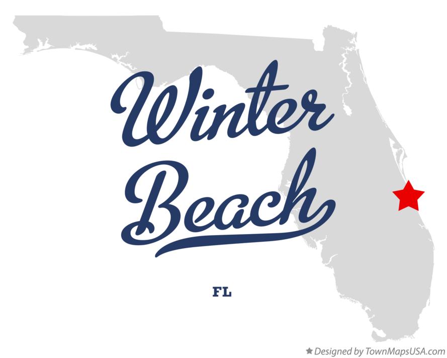 Map of Winter Beach Florida FL