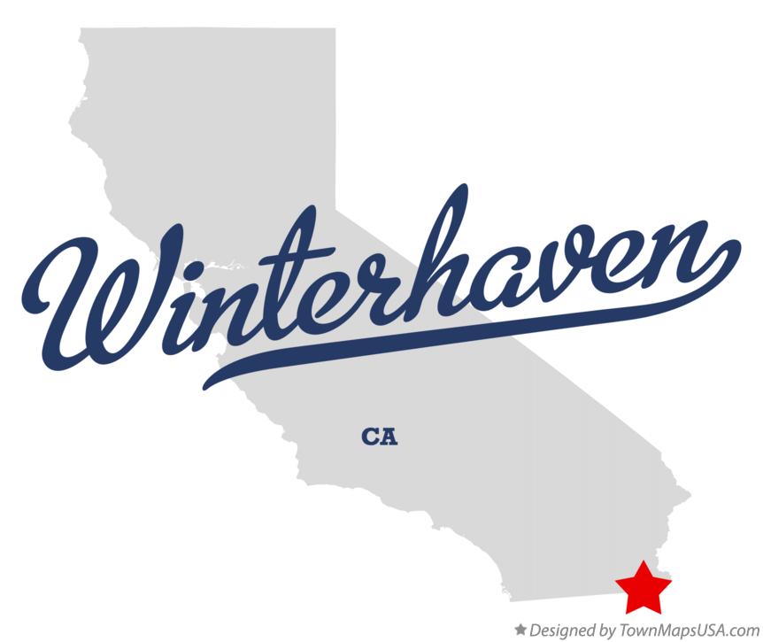 Map of Winterhaven California CA