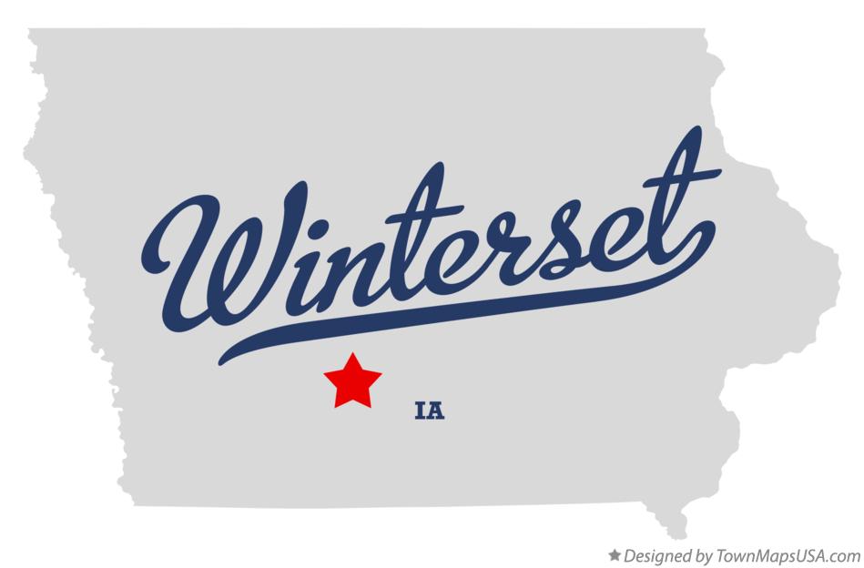 Map of Winterset Iowa IA