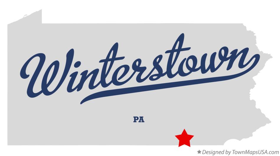 Map of Winterstown Pennsylvania PA