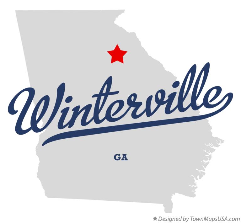 Map of Winterville Georgia GA