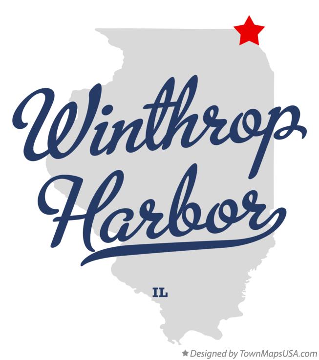 Map of Winthrop Harbor Illinois IL