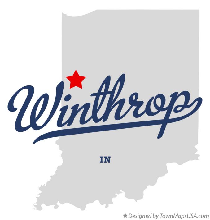Map of Winthrop Indiana IN