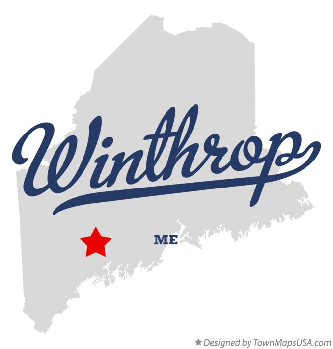 Map of Winthrop Maine ME