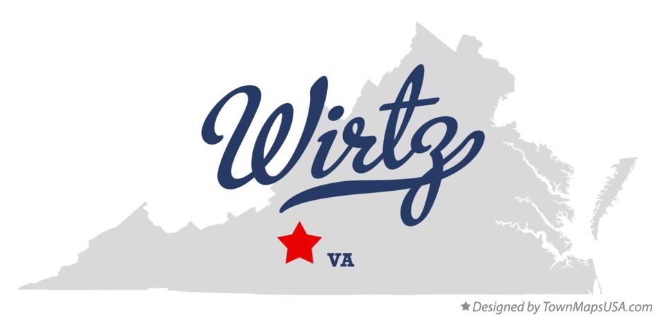 Map of Wirtz Virginia VA