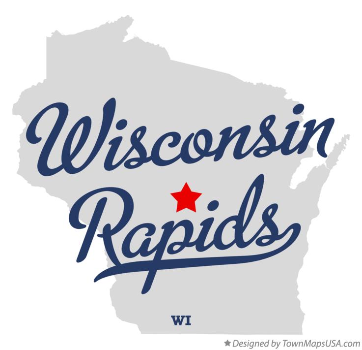 Map of Wisconsin Rapids Wisconsin WI