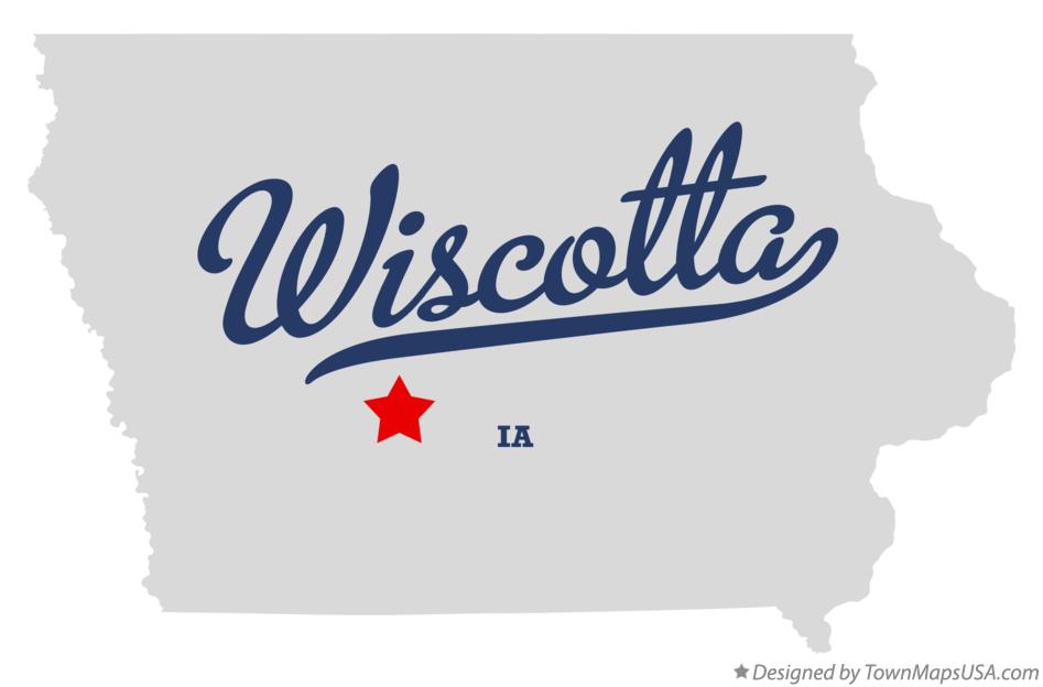 Map of Wiscotta Iowa IA