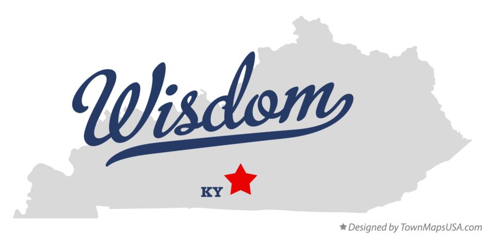 Map of Wisdom Kentucky KY